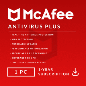 McAfee Antivirus 1 PC, 1 Year
