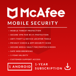 McAfee Mobile Security 1 Android, 1 Year