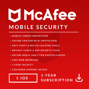 McAfee Mobile Security 1 iOS, 1 Year