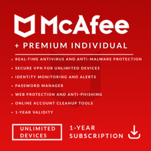 McAfee+ Premium Individual Unlimited Devices, 1 Year