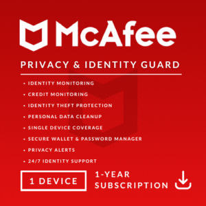McAfee Privacy & Identity Guard 1 Device, 1 Year